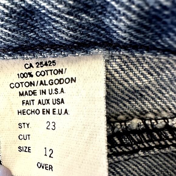 VTG Opal By Lorraine Wardy High Waisted Jeans Floral Leather Cotton Pocket 12 32 - Picture 4 of 5